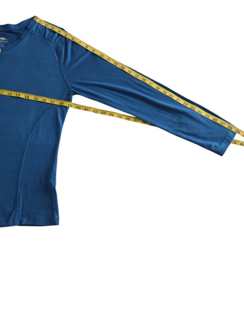 Hurley Men's Blue Long Sleeve Crew Neck Stretch T-Shirt Logo L Poly Blend - Picture 7 of 9